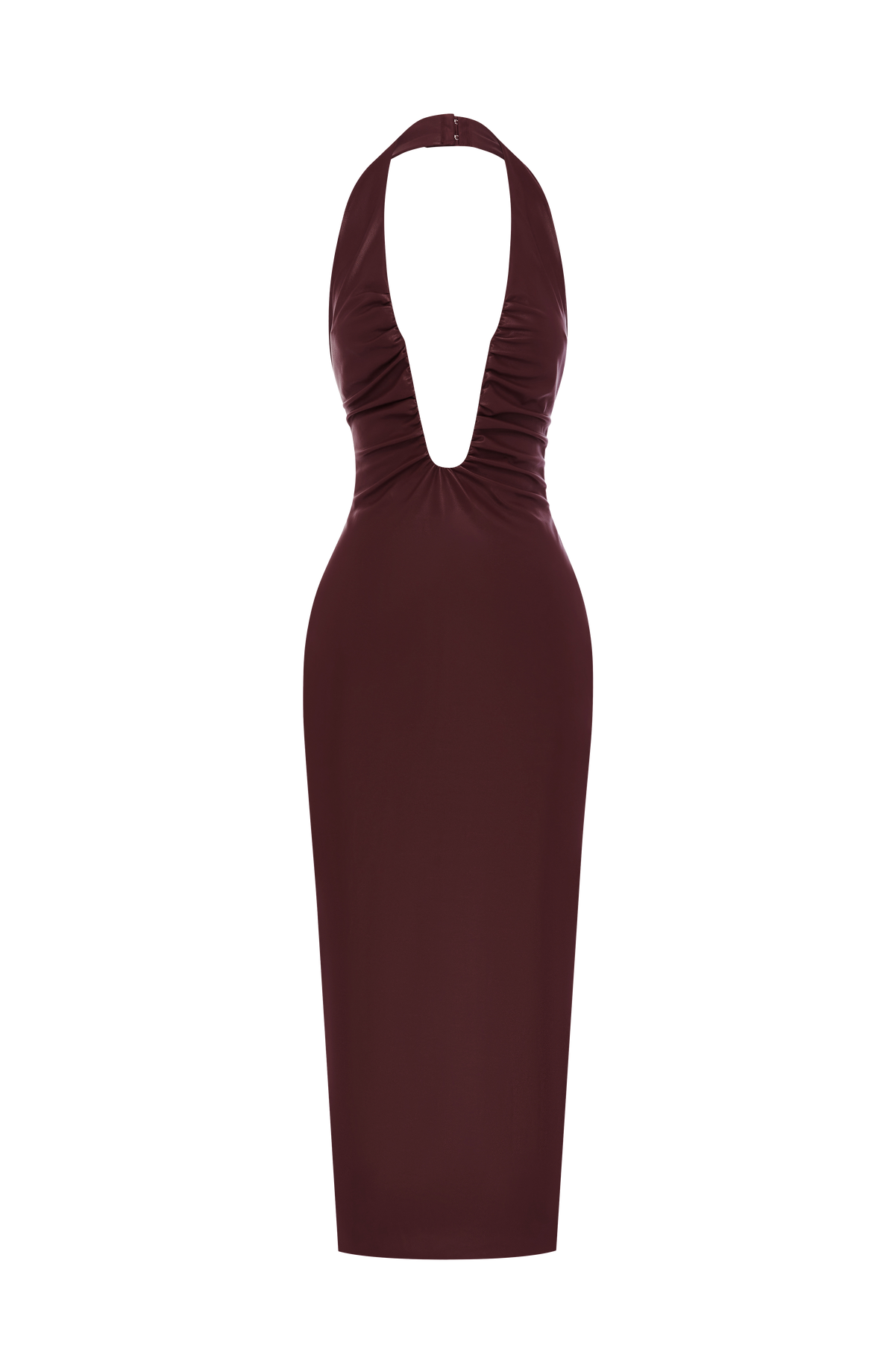 Ainsley Midi Elbise - Bordo