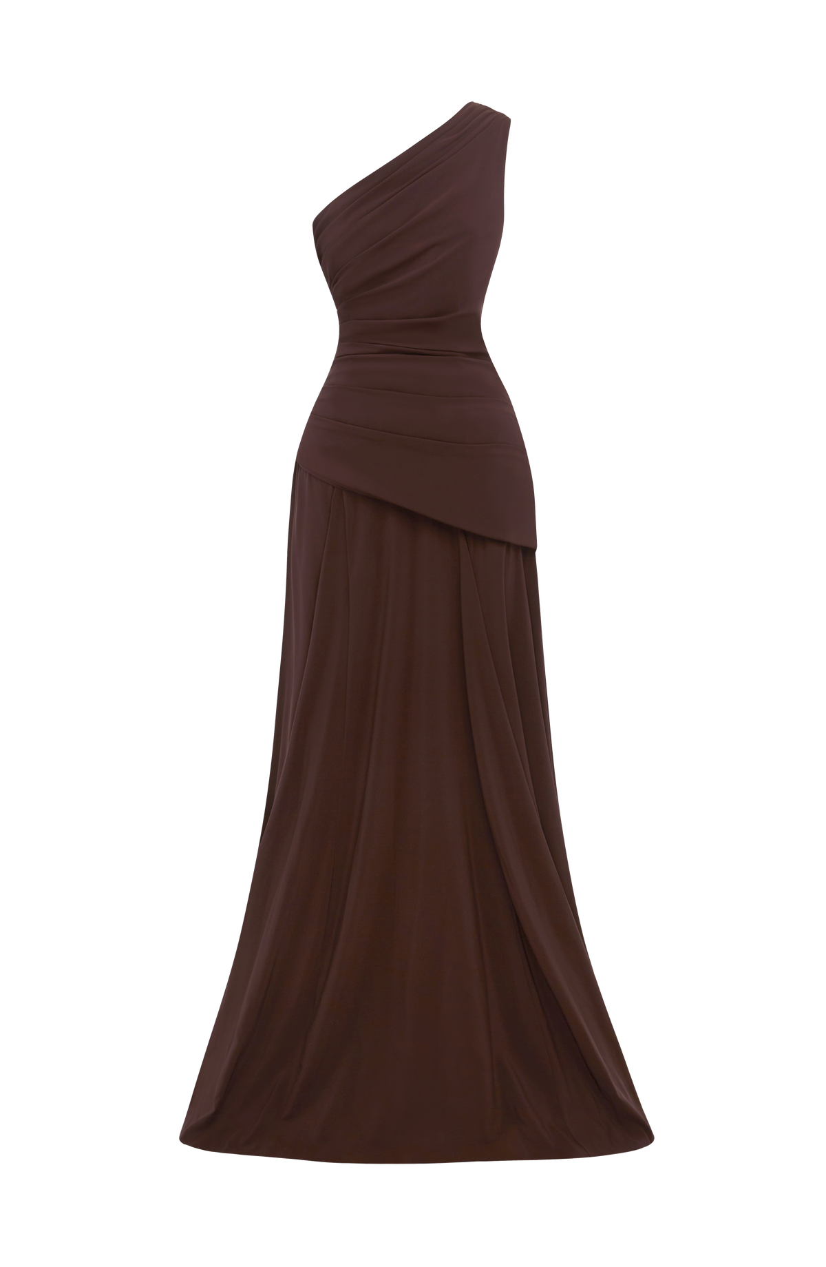 Bianca Maxi Elbise - Mürdüm Kahve