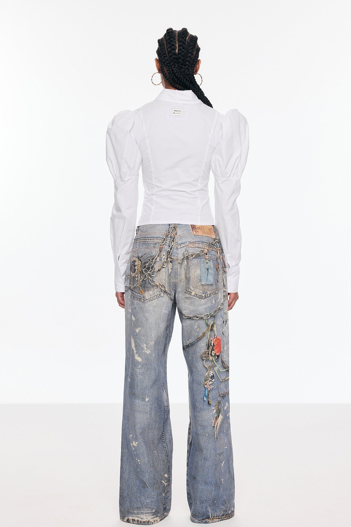 Birdie Baskılı Barrel Jean Pantolon