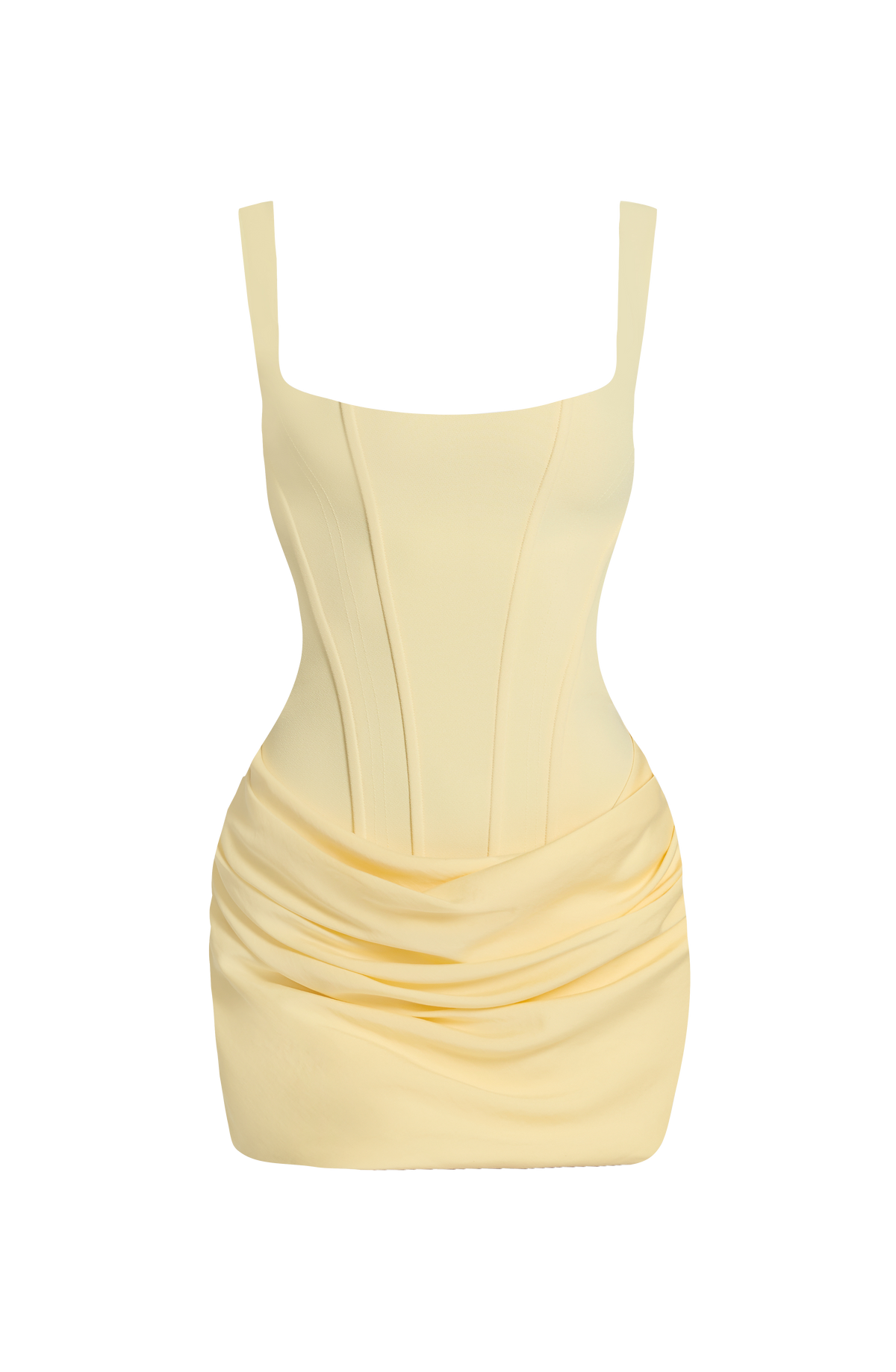 Cornelia Mini Elbise - Limon Sarısı
