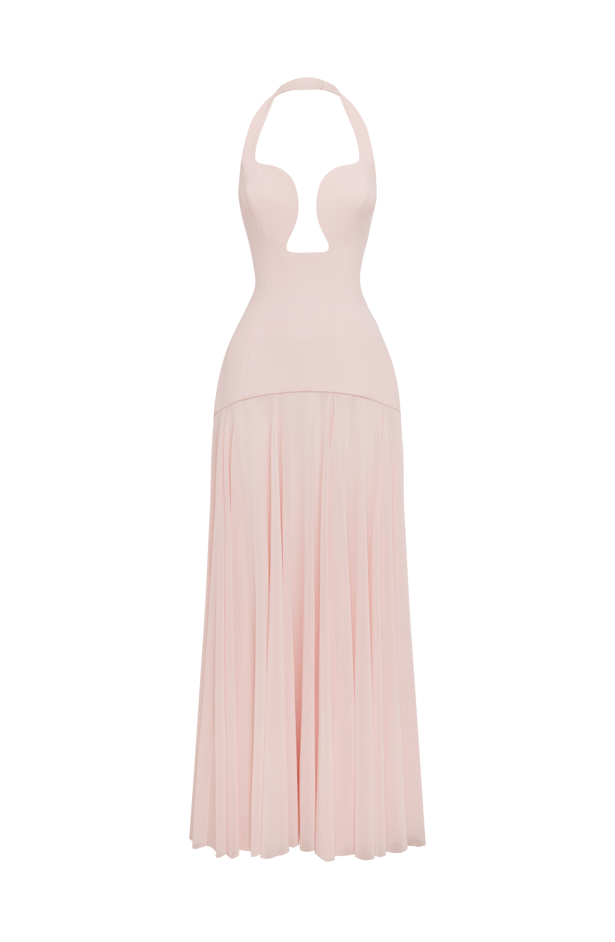Cyrene Maxi Elbise - Pudra