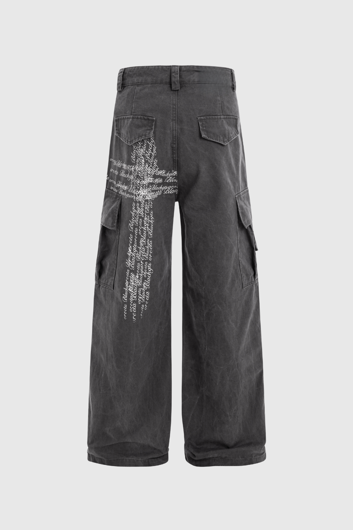 Cammie Baskılı Gri Jean Pantolon