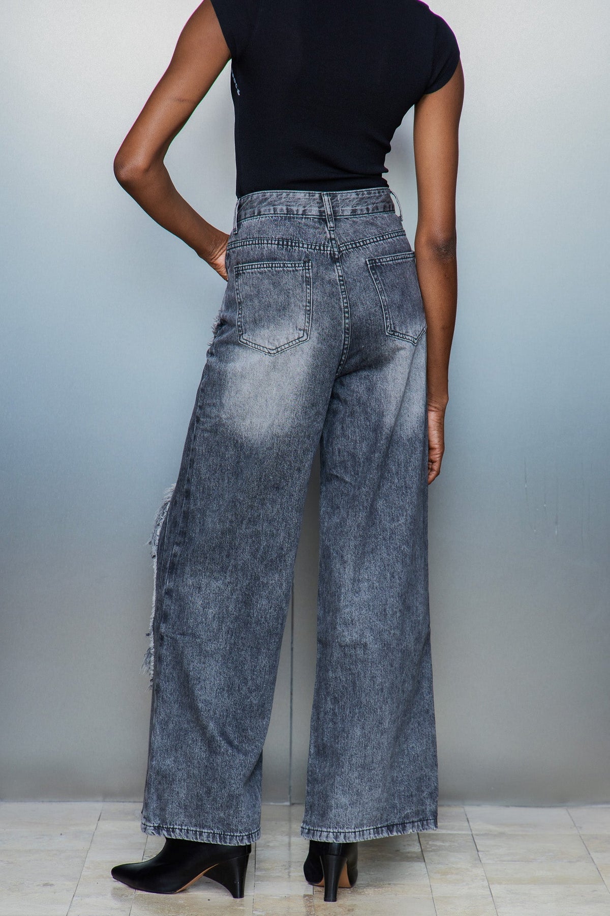 Cas Cutout Püsküllü Jean Pantolon