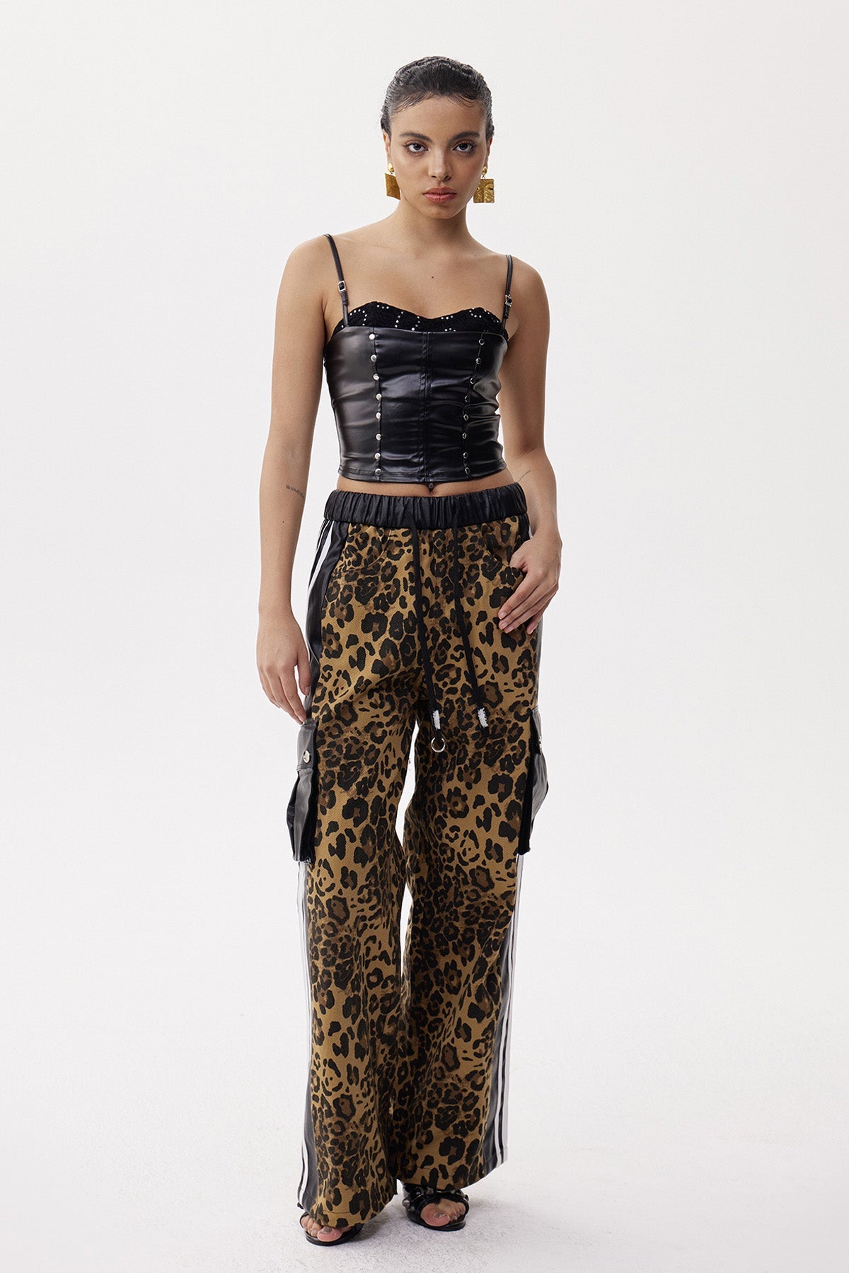 Eleri Deconstruct Leopar Jean Pantolon