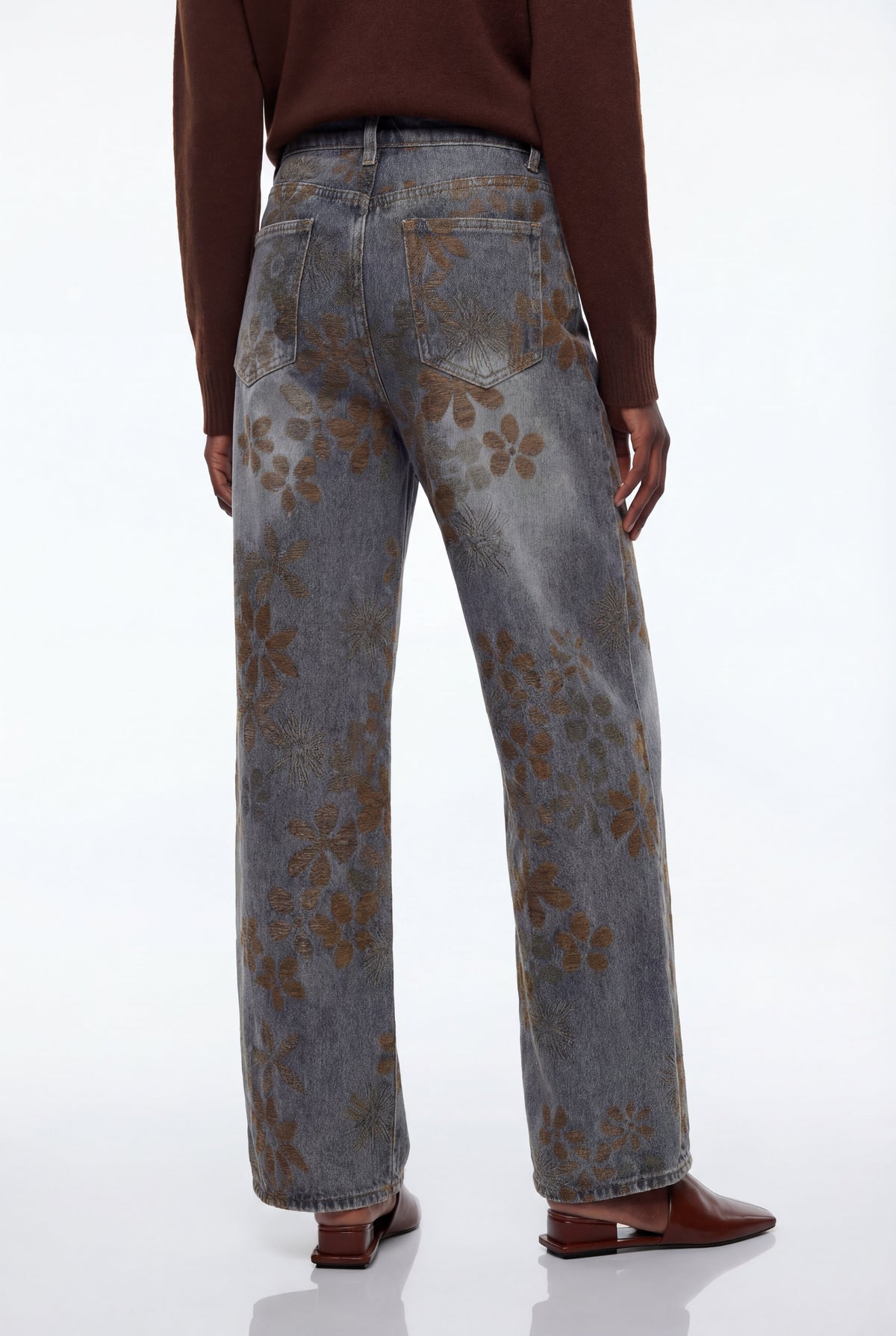 Epiphanes Çiçek Desenli Baggy Jean Pantolon