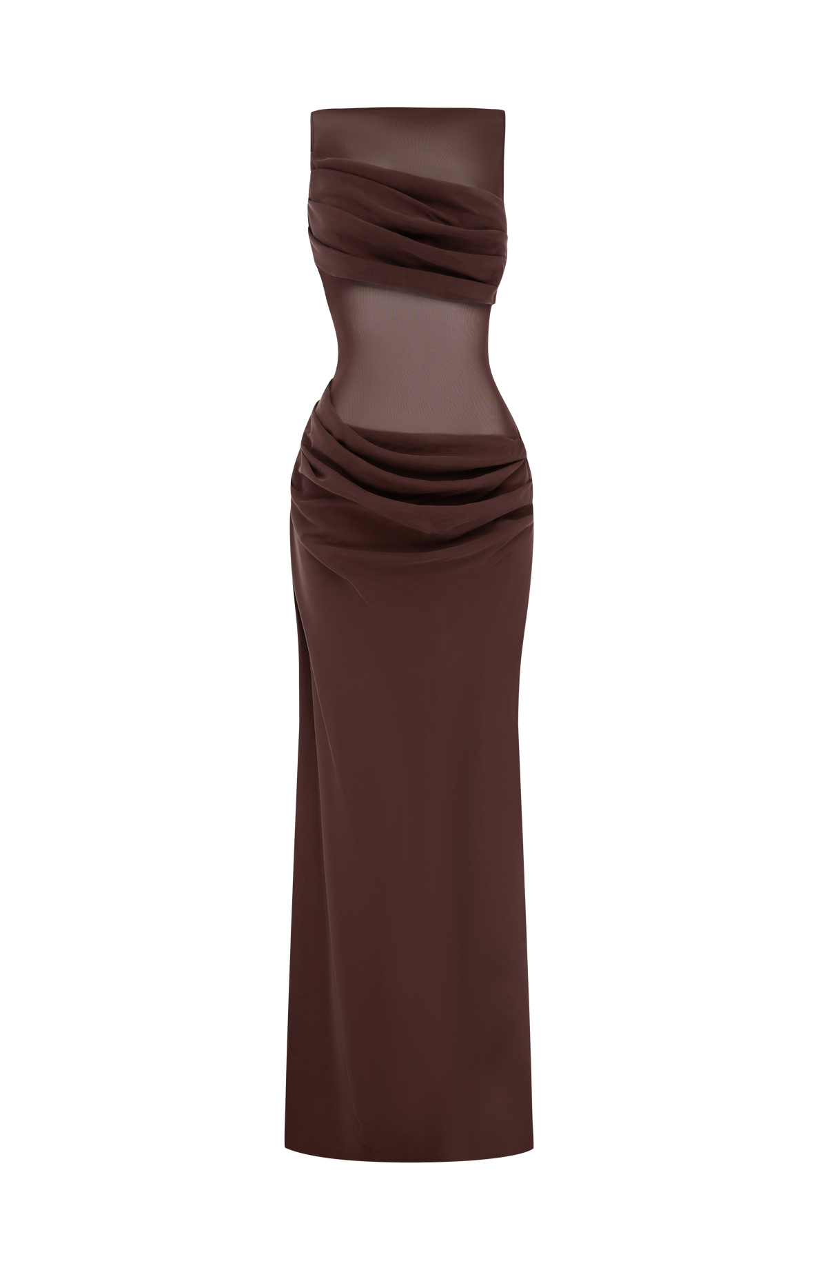 Gracelyn Maxi Elbise - Mürdüm Kahve