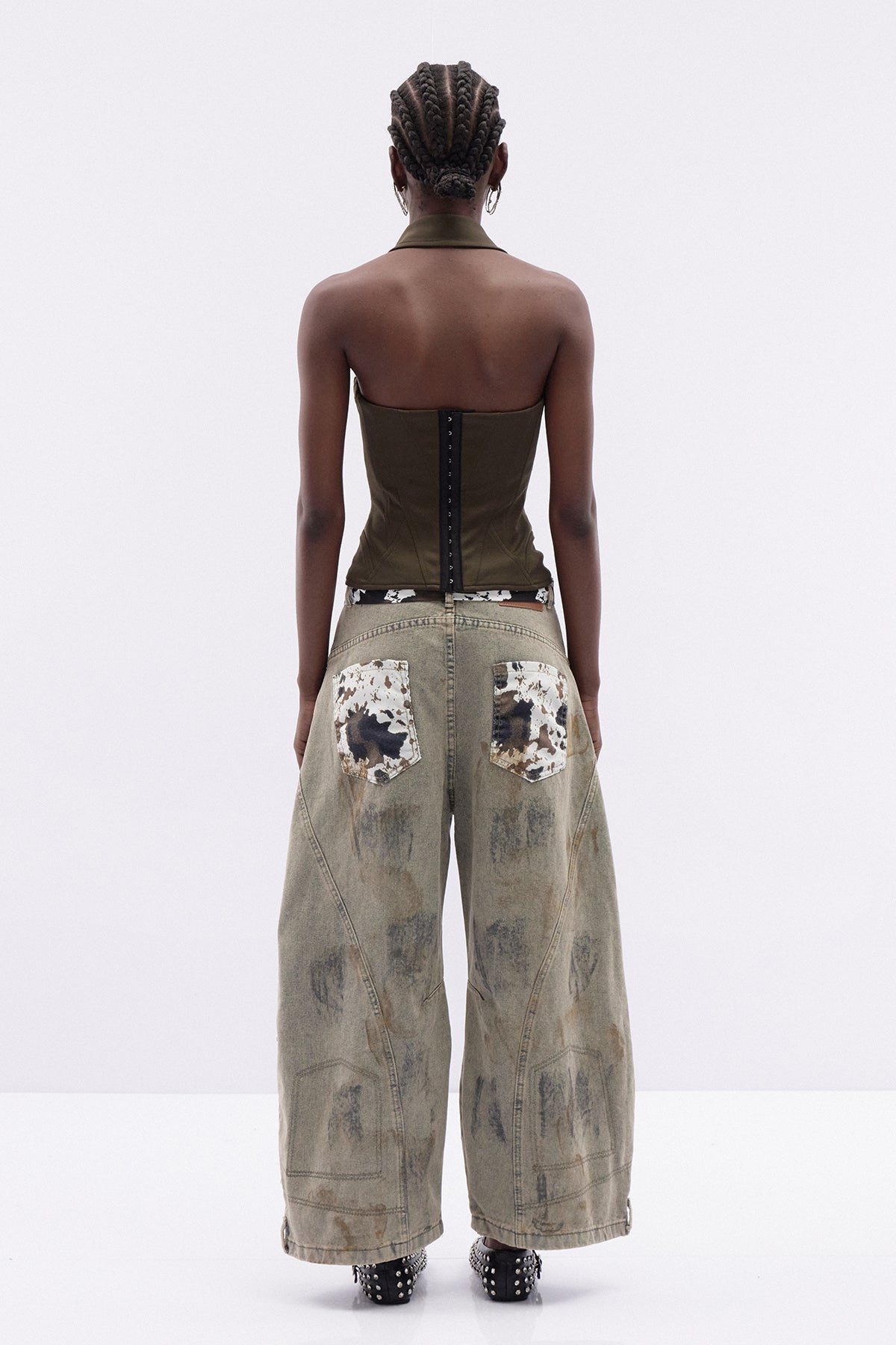 Iudas Batik Desenli Baggy Jean Pantolon