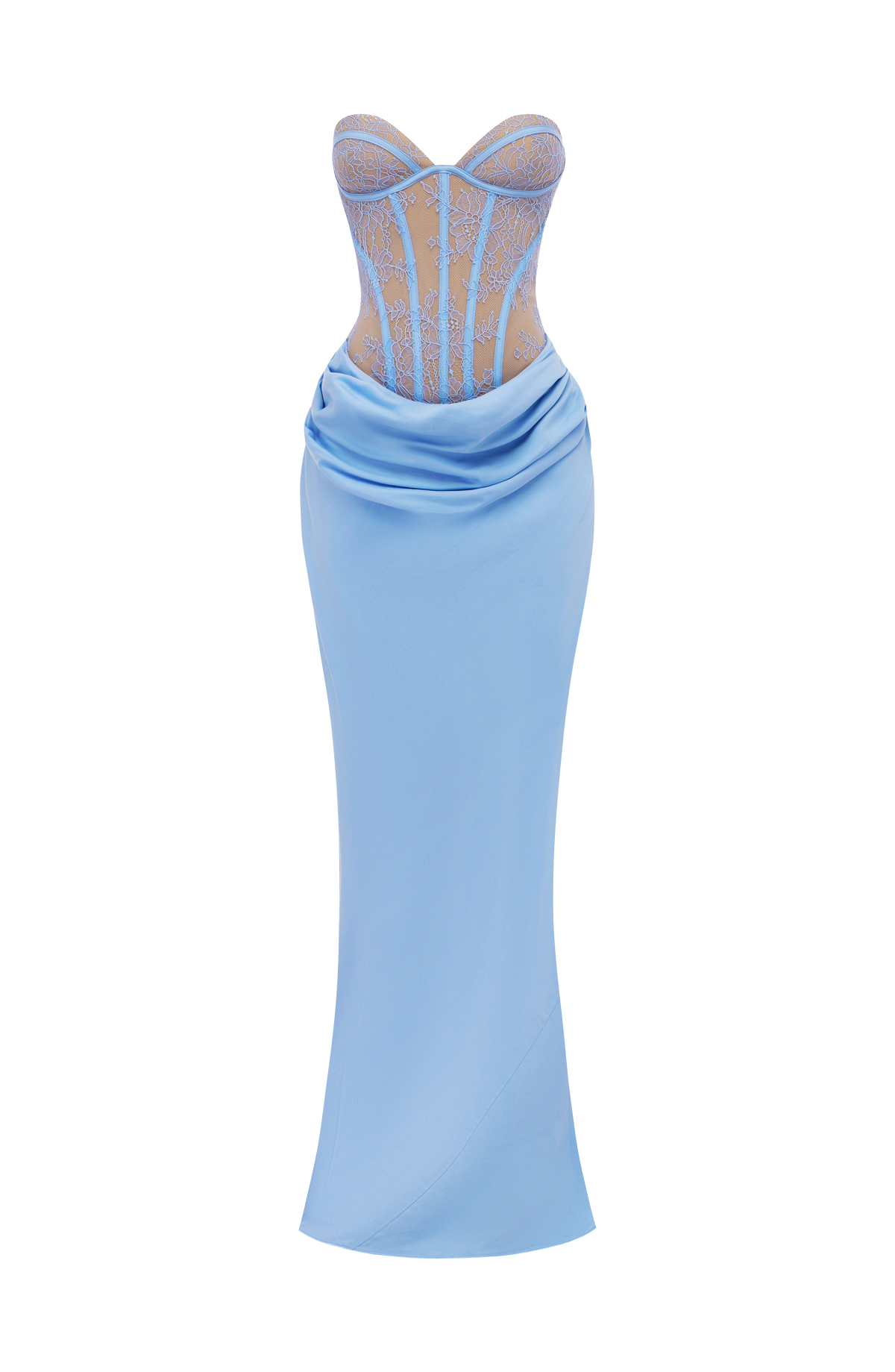 Kathleen Maxi Elbise - Pudra Mavisi