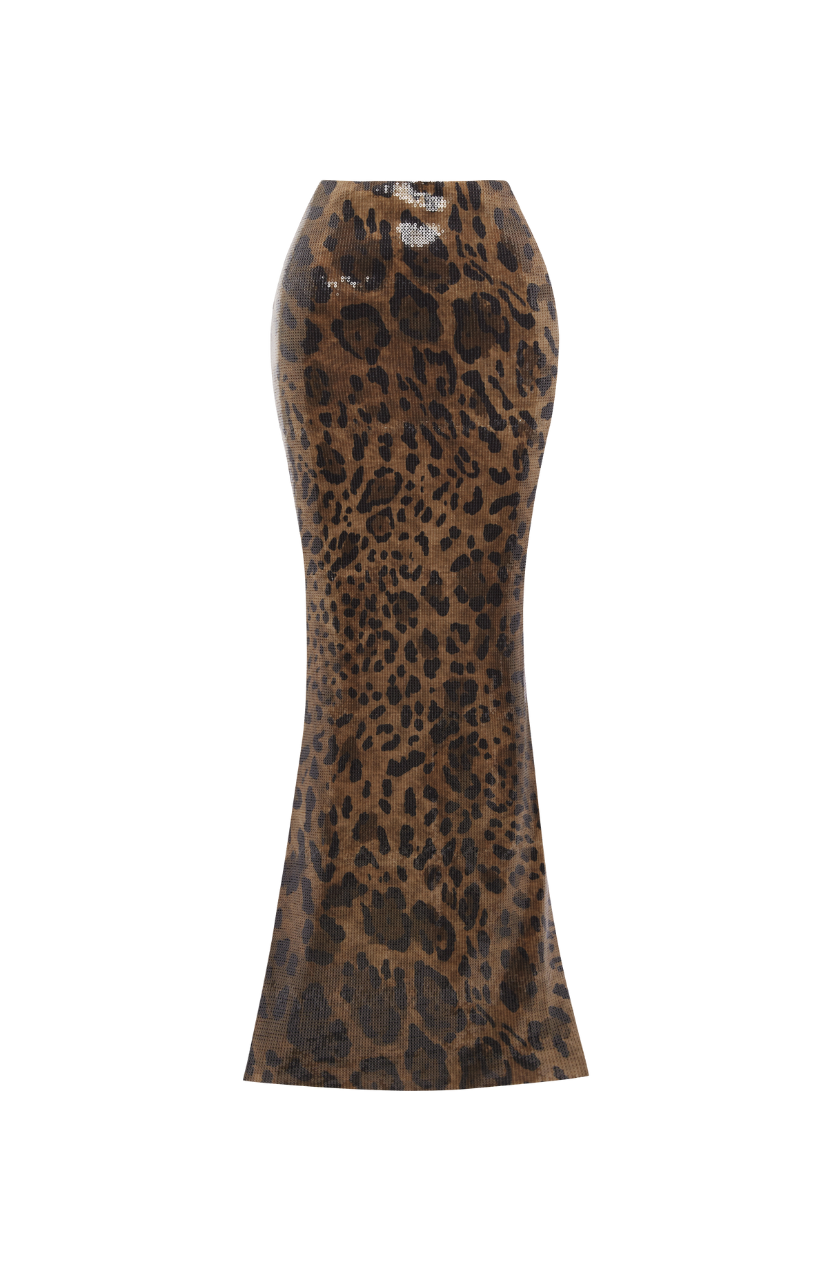 Leola Maxi Etek - Payetli Leopar Deseni
