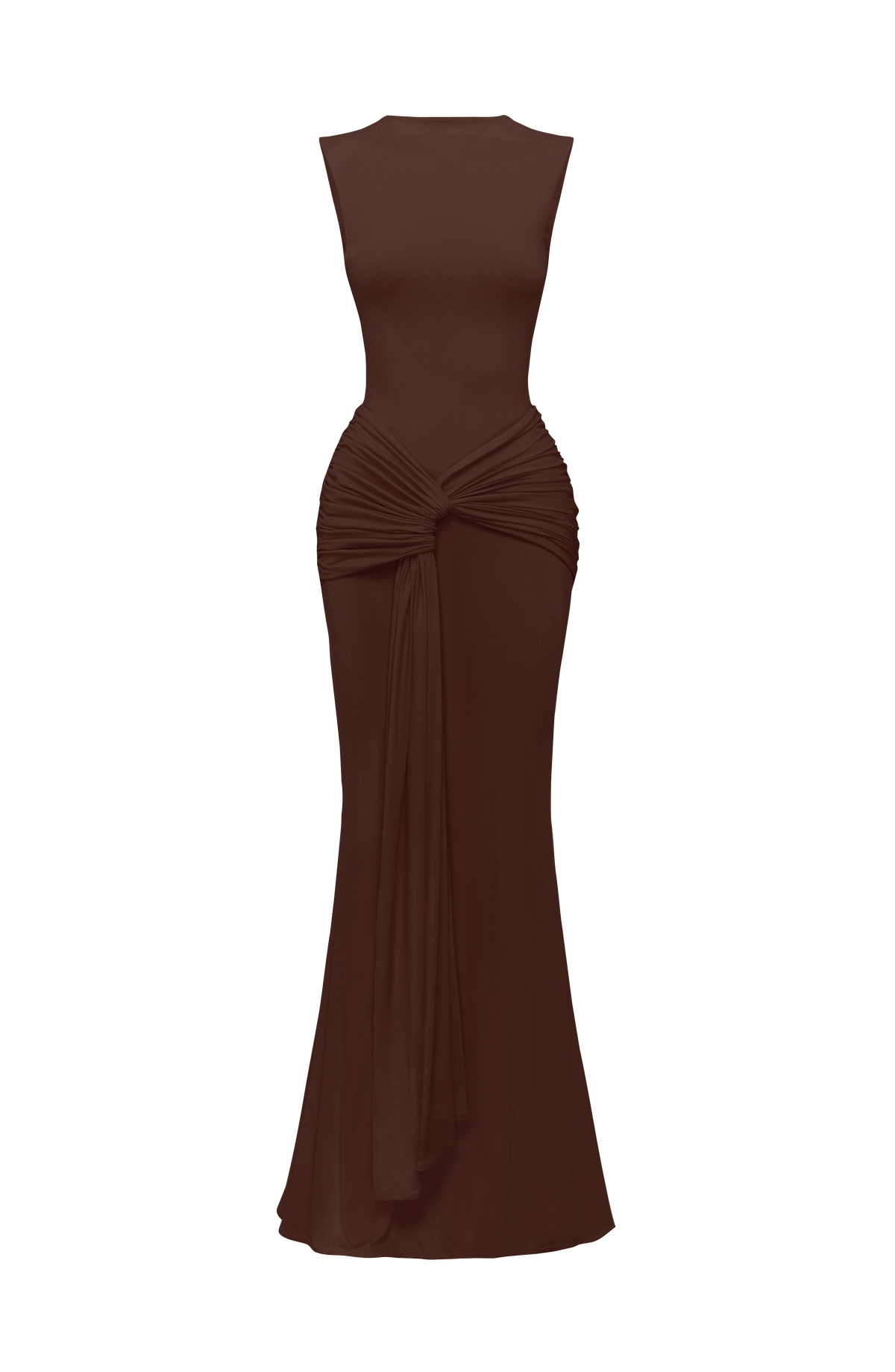 Lorenza Maxi Elbise - Mürdüm Kahve