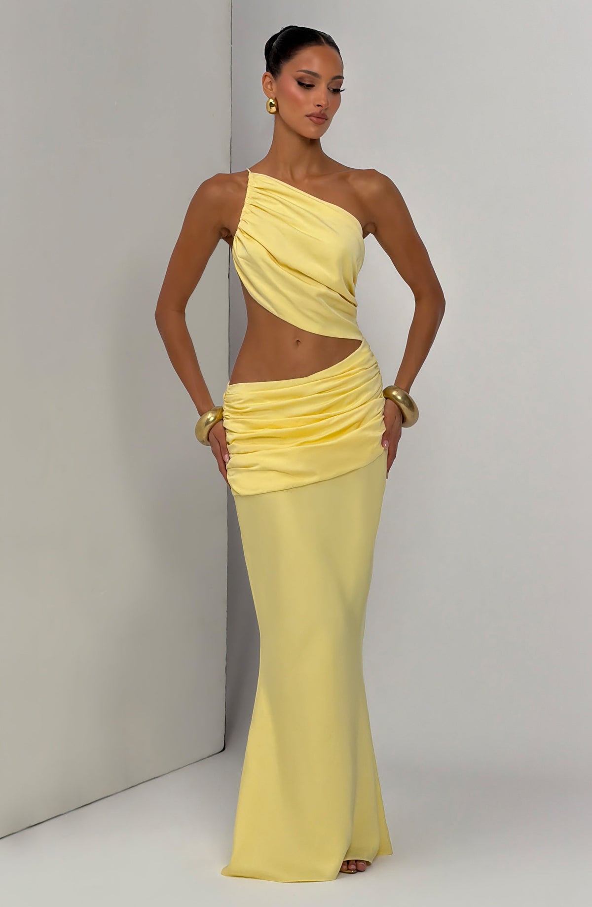 Meadow Maxi Elbise - Limon Sarısı