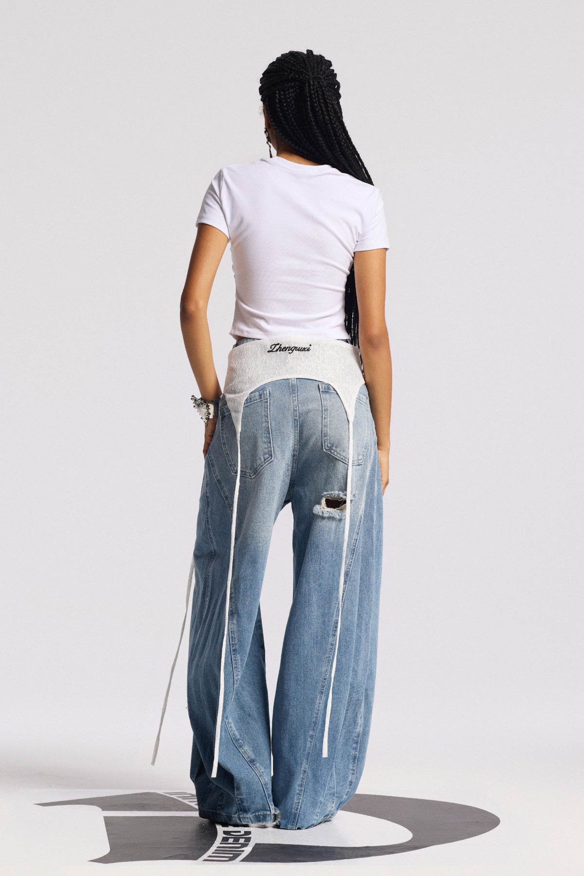 Anouk Asimetrik Deconstruct Barrel Jean Pantolon