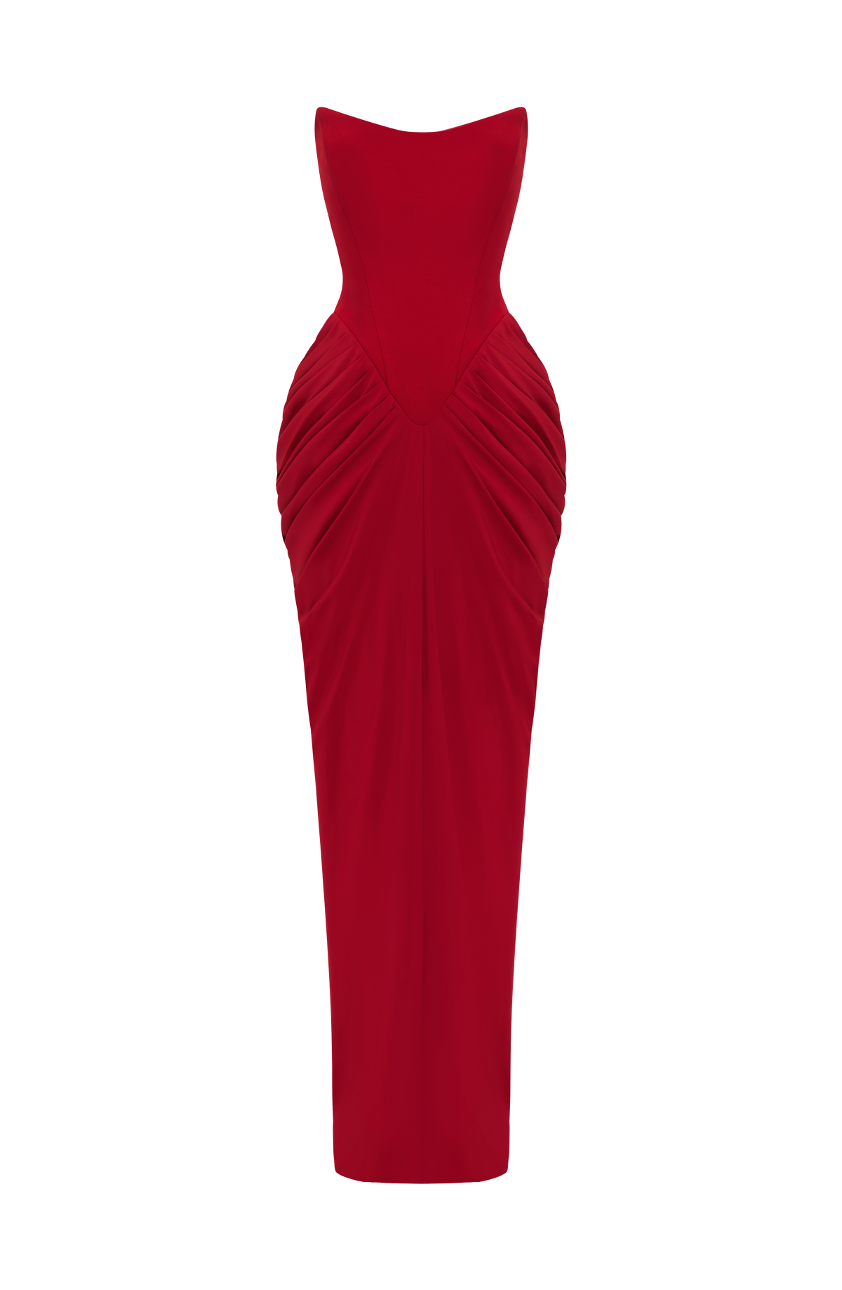 Noura Maxi Elbise - Koyu Kırmızı