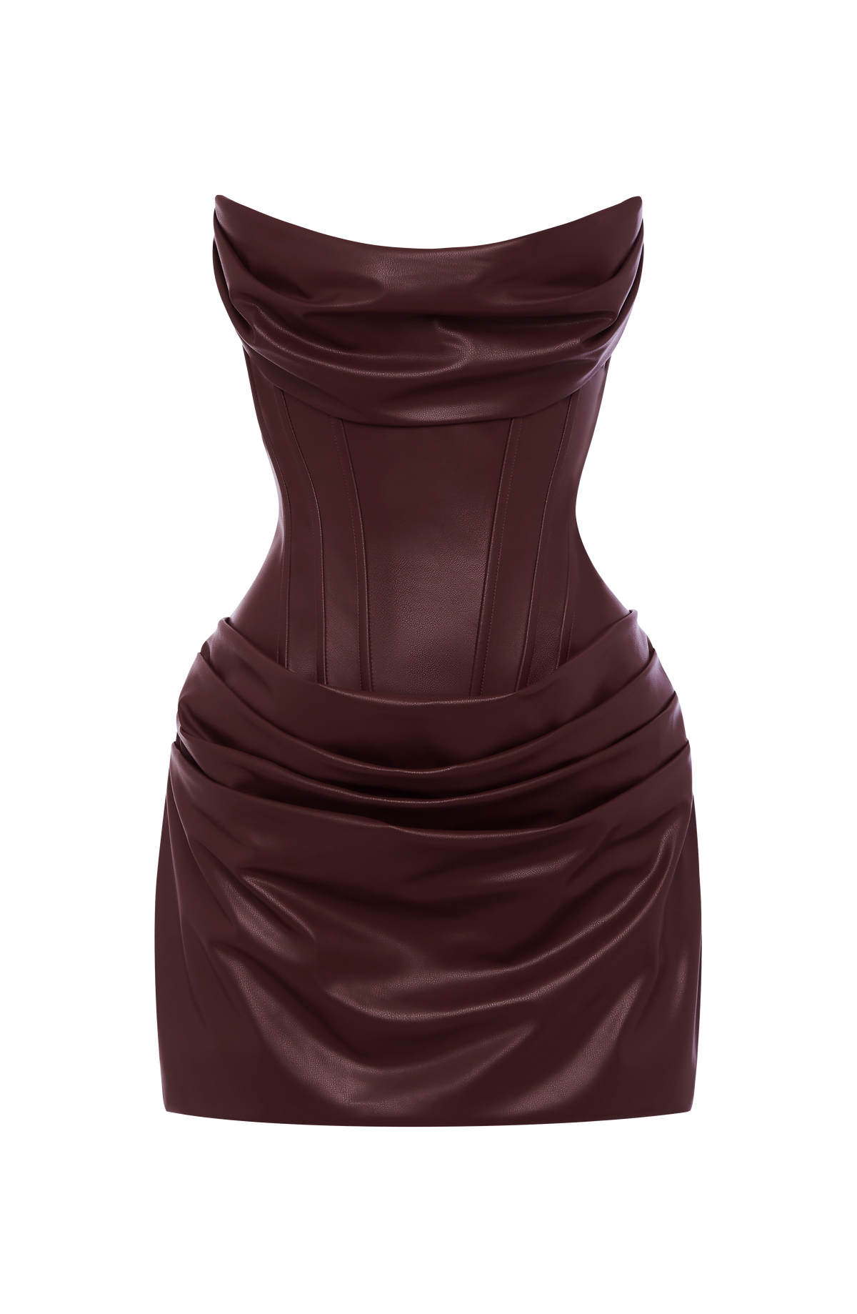 Palmer Mini Elbise - Bordo