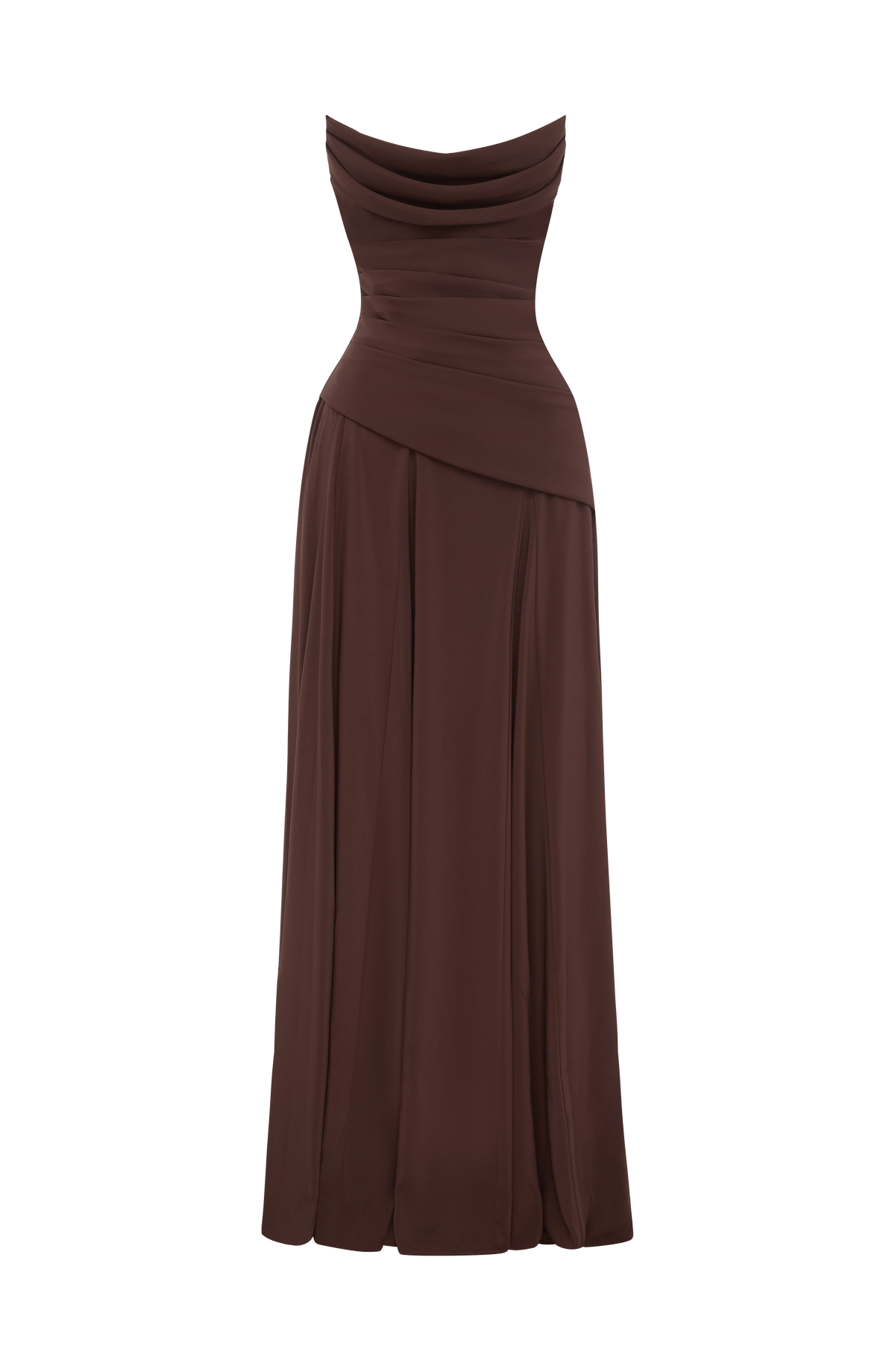 Patricia Maxi Elbise - Mürdüm Kahve