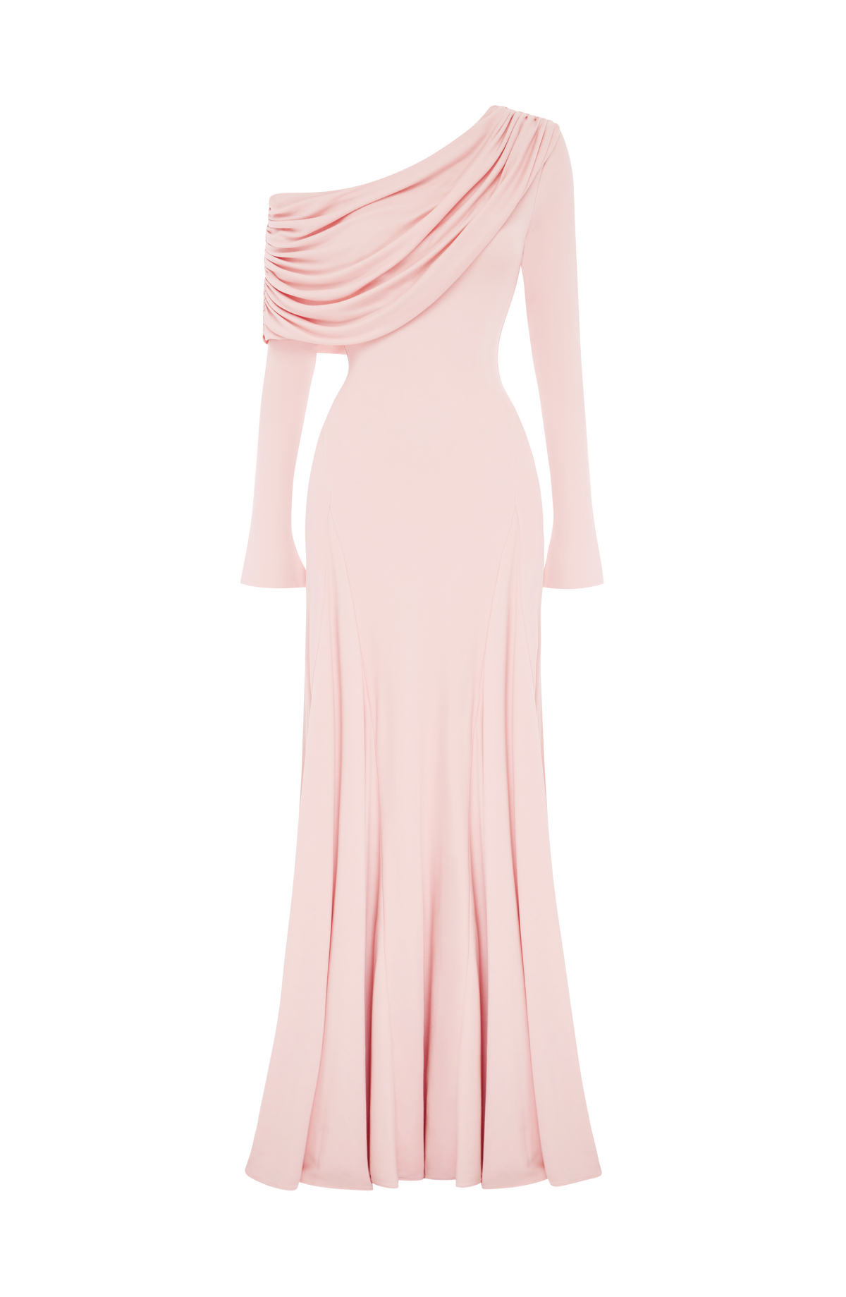 Rafaela Maxi Elbise - Yumuşak Pudra
