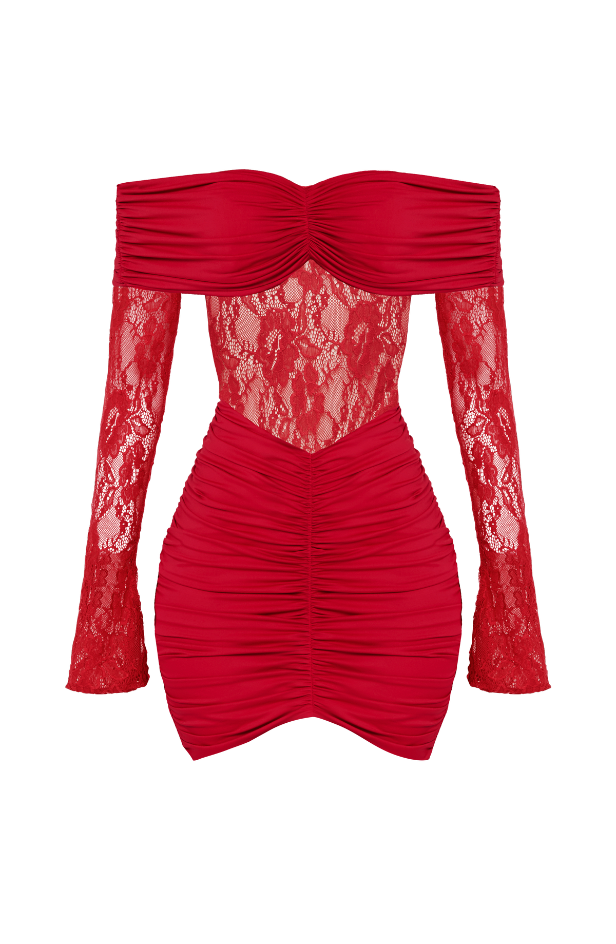Sauline Mini Elbise - Kırmızı