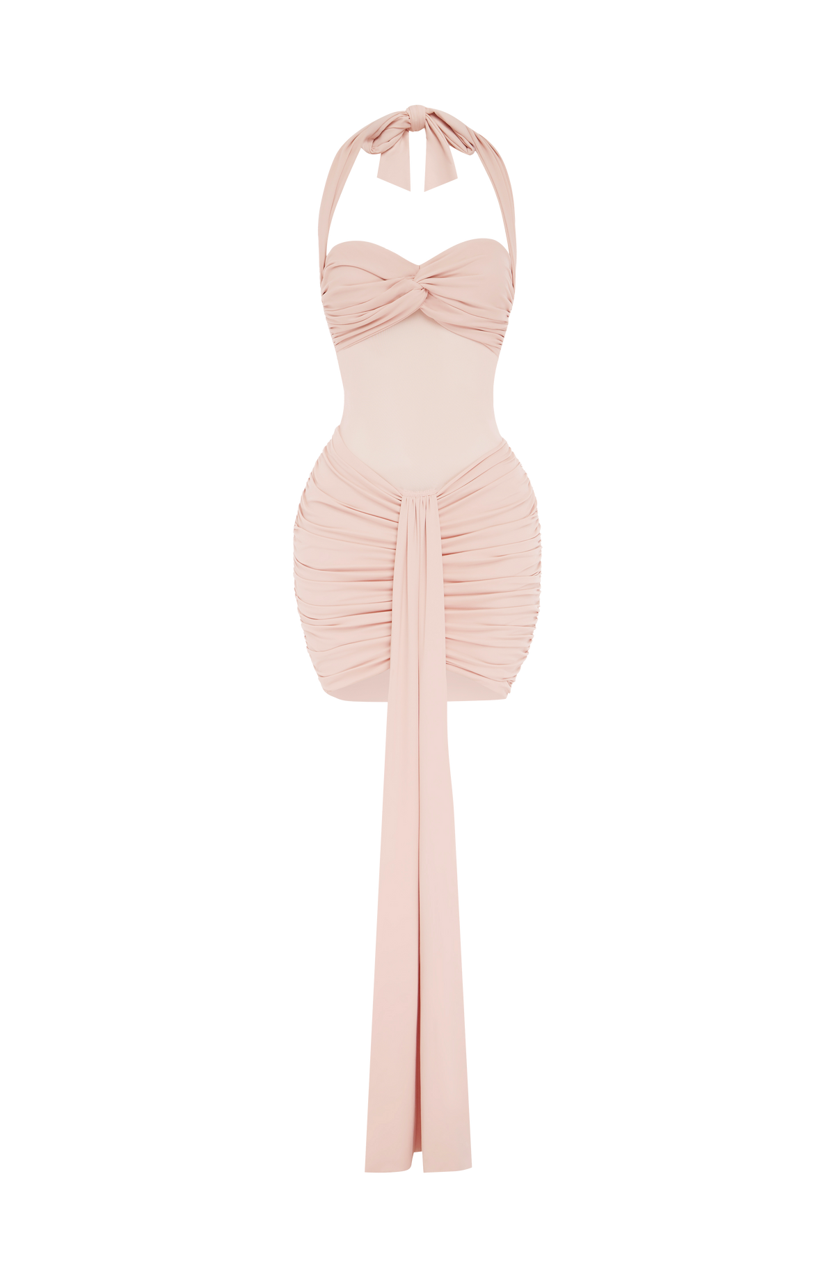 Vixen Mini Elbise - Yumuşak Pudra