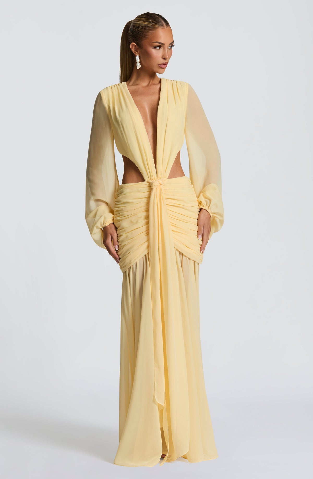 Andrina Maxi Elbise - Limon Sarısı