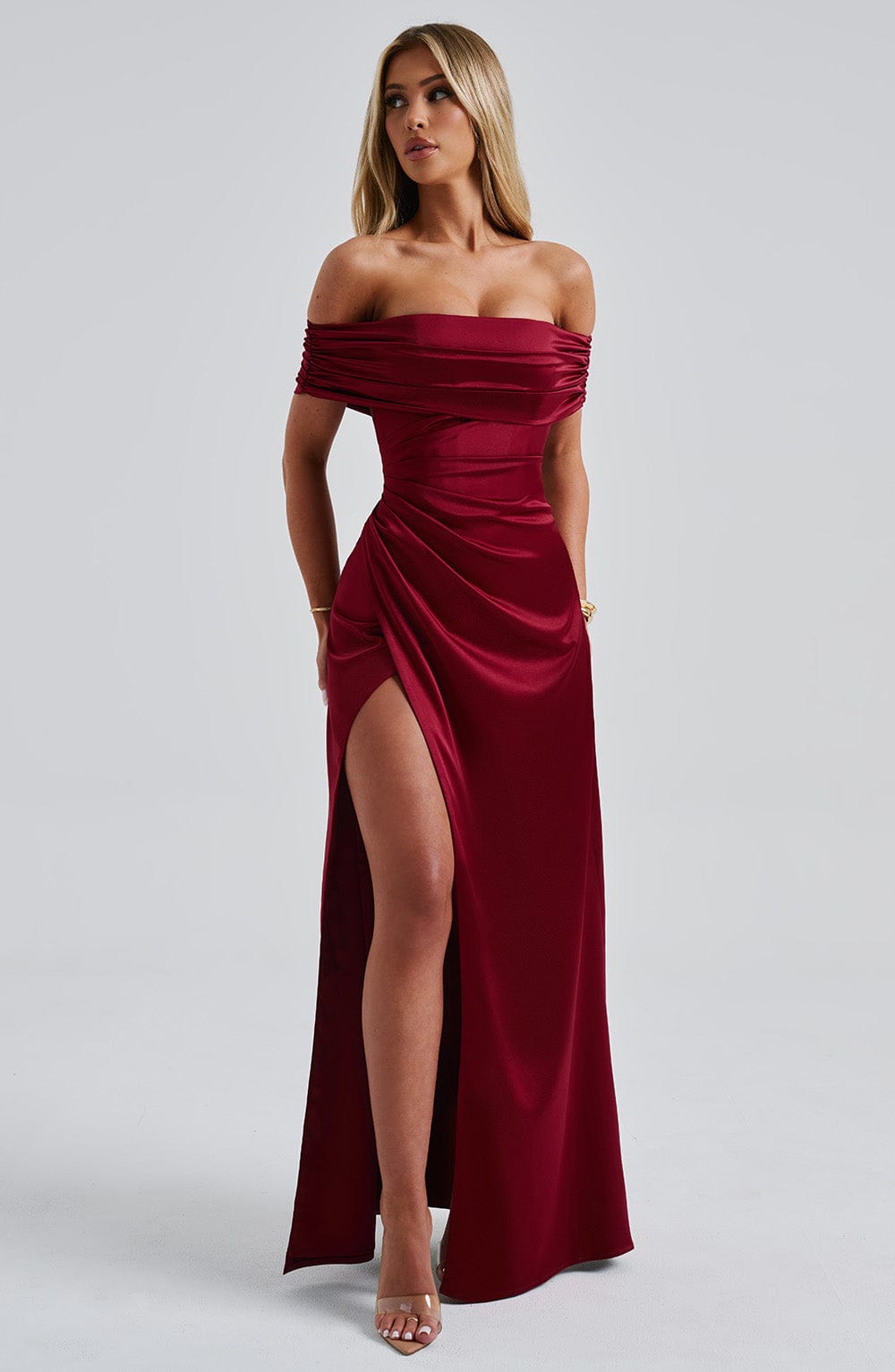 Gwendolyn Maxi Elbise - Bordo