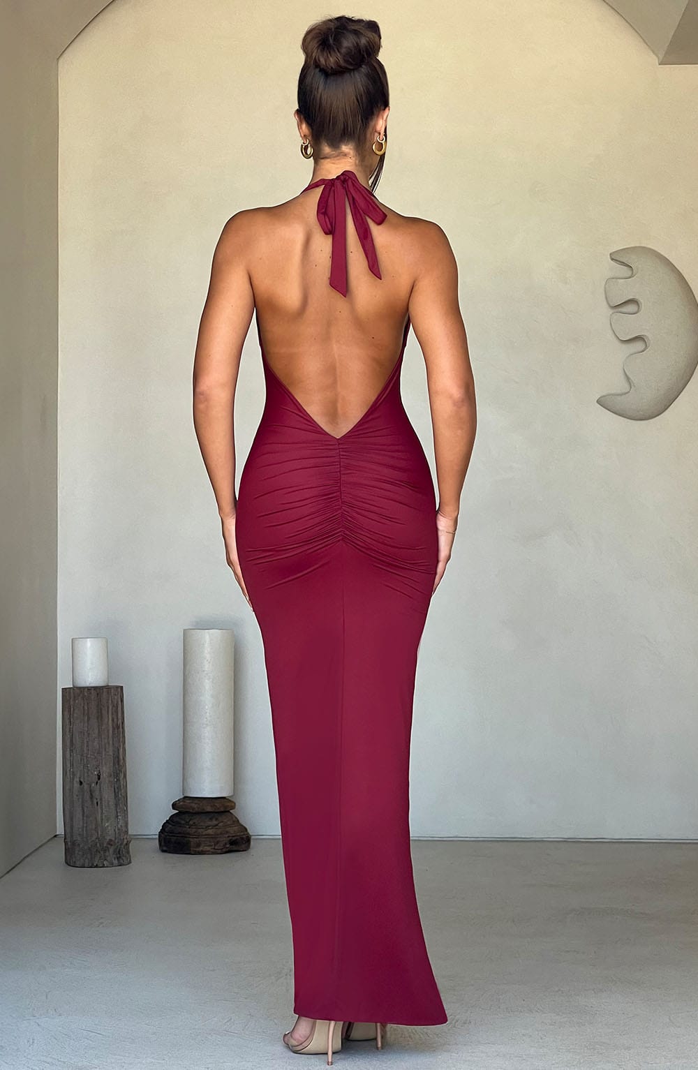 Harmonia Maxi Elbise - Bordo