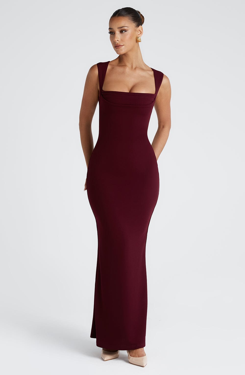 Helena Maxi Elbise - Vişne Çürüğü