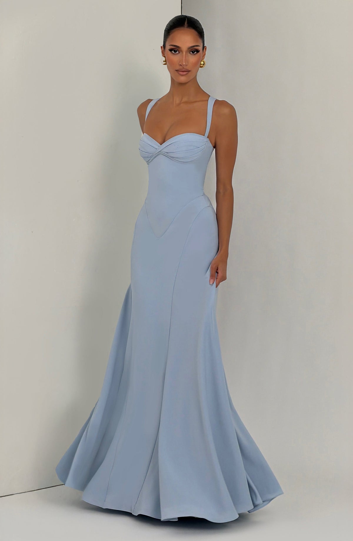 Irie Maxi Elbise - Buz Mavisi