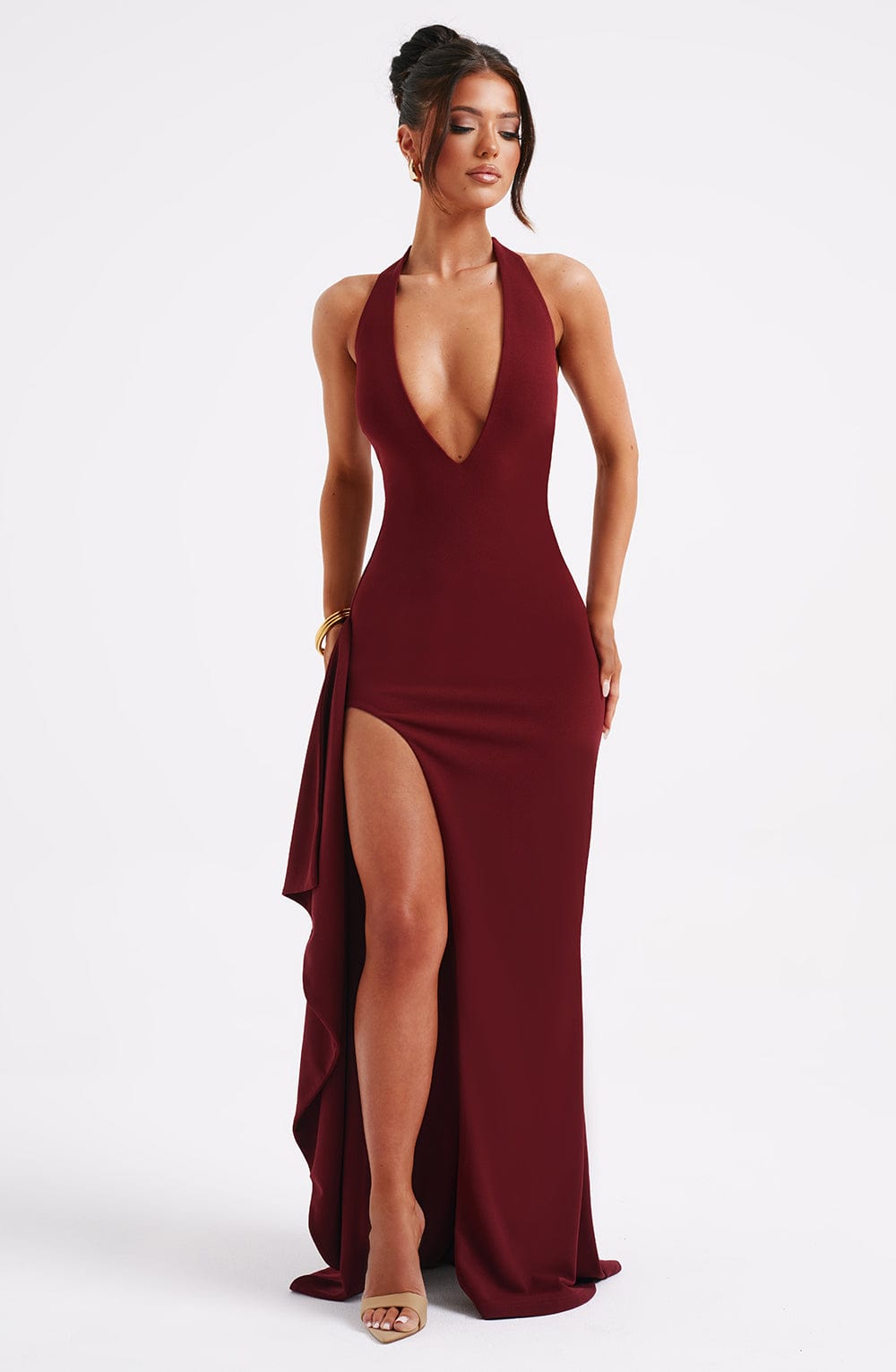 Luella Maxi Elbise - Bordo