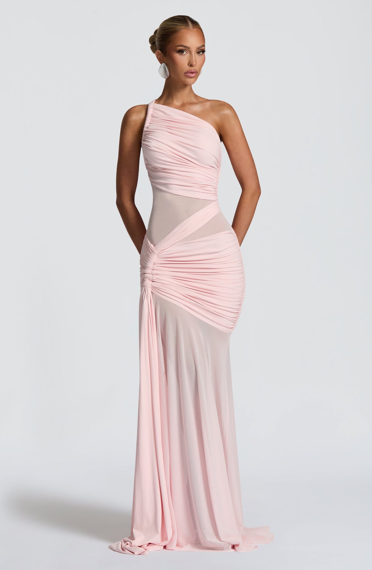 Marianne Maxi Elbise - Pudra