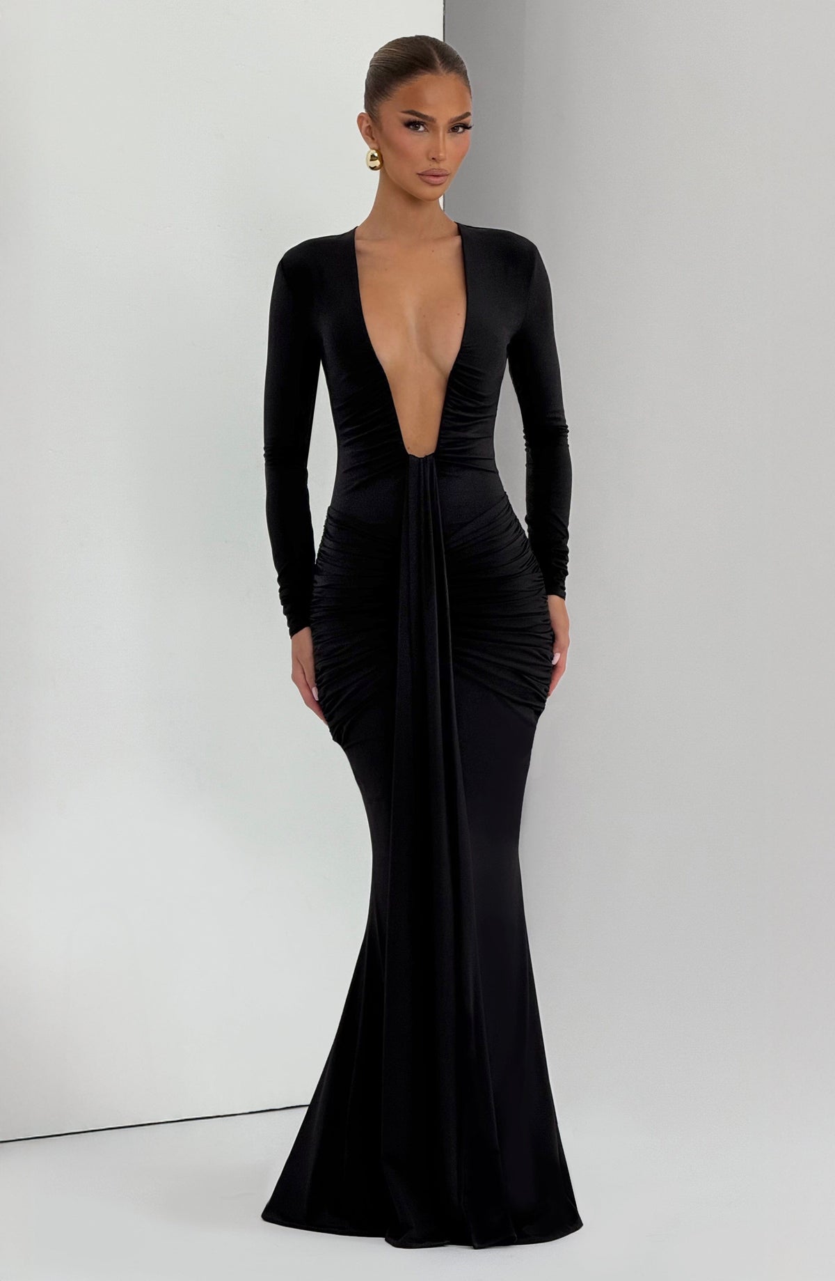 Tara Maxi Elbise - Siyah