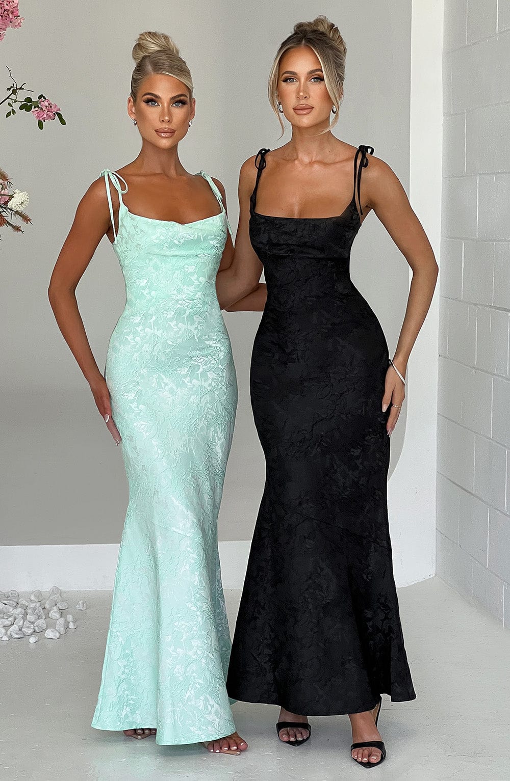 Whitney Maxi Elbise - Mint Yeşili