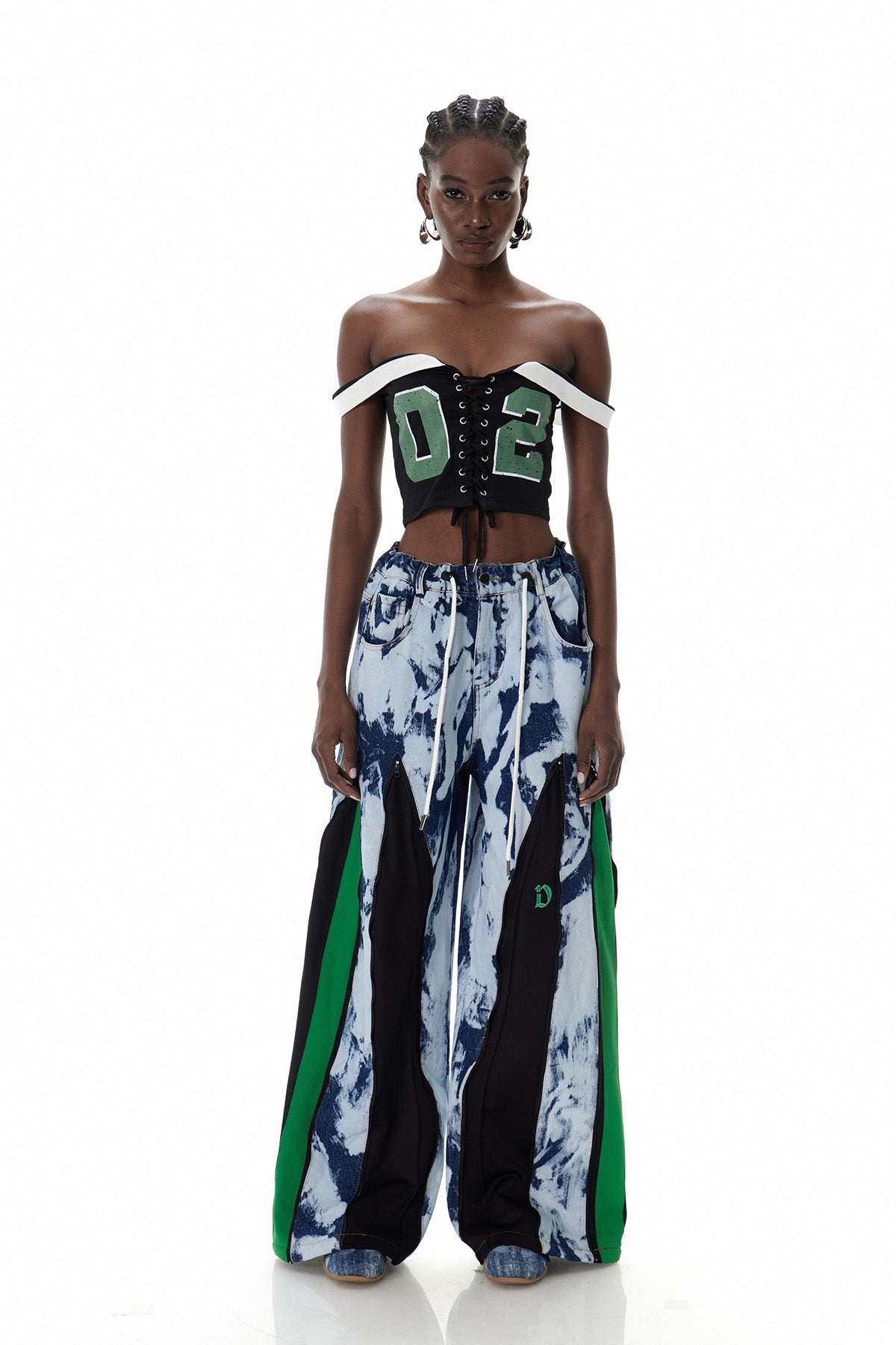 Caprina Fermuar Detaylı Tie Dye Jean Pantolon