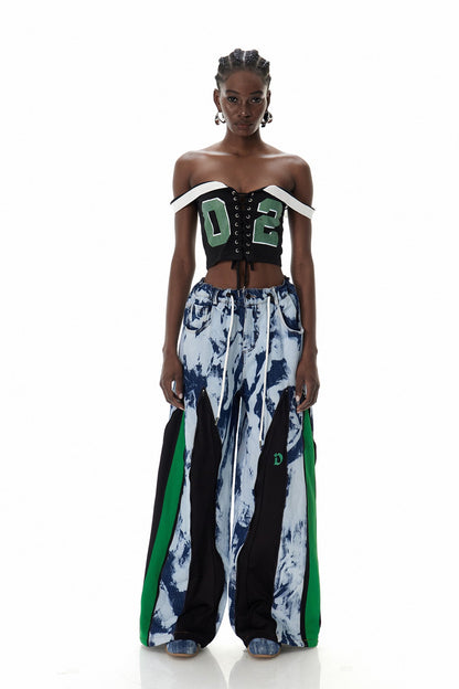 Caprina Fermuar Detaylı Tie Dye Jean Pantolon