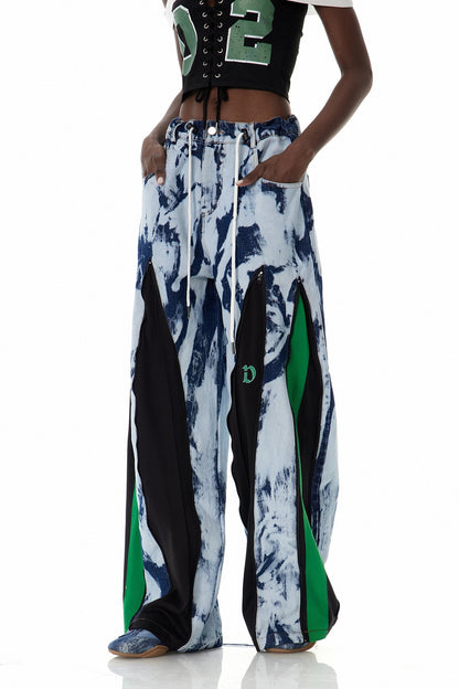 Caprina Fermuar Detaylı Tie Dye Jean Pantolon