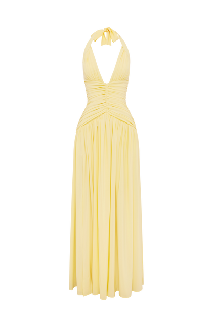 Amaris Maxi Elbise - Limon Sarısı