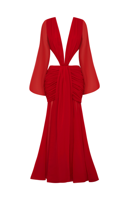 Andrina Maxi Elbise - Kırmızı