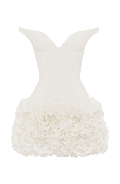 Aveta Mini Elbise - Fildişi