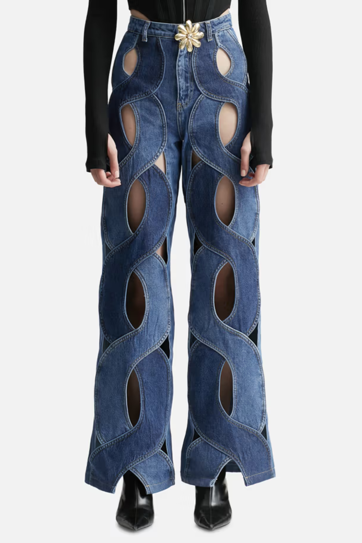 Abigail Cutout Detaylı Jean Pantolon