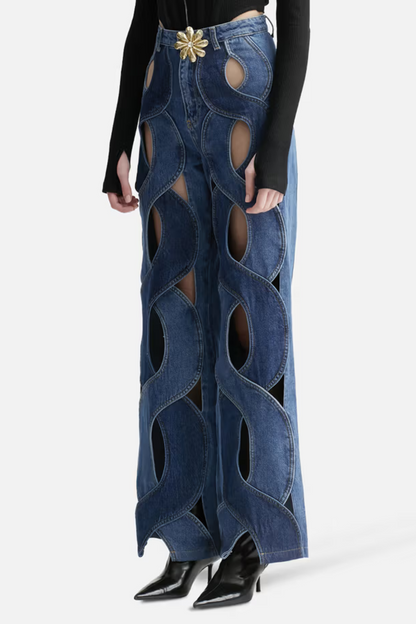 Abigail Cutout Detaylı Jean Pantolon
