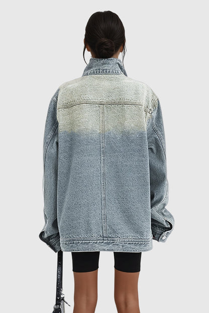 Aegle Asimetrik Kesim Denim Ceket