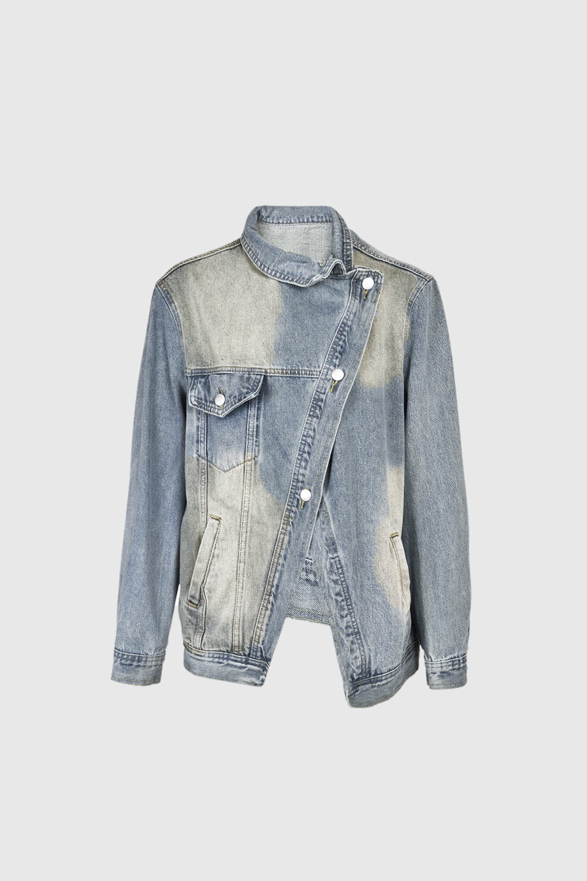 Aegle Asimetrik Kesim Denim Ceket