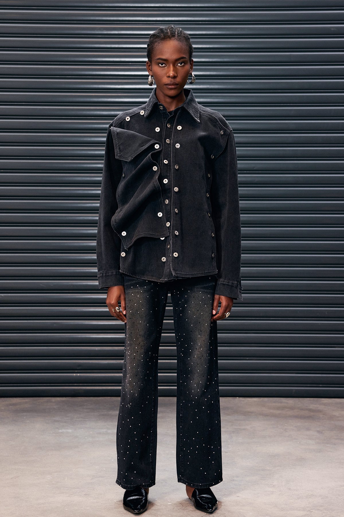 Antony Deconstruct Düğme Detaylı Denim Ceket