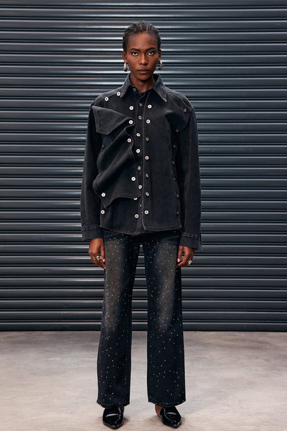 Antony Deconstruct Düğme Detaylı Denim Ceket