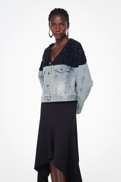 Bakhtiyar Payet İşlemeli Denim Ceket
