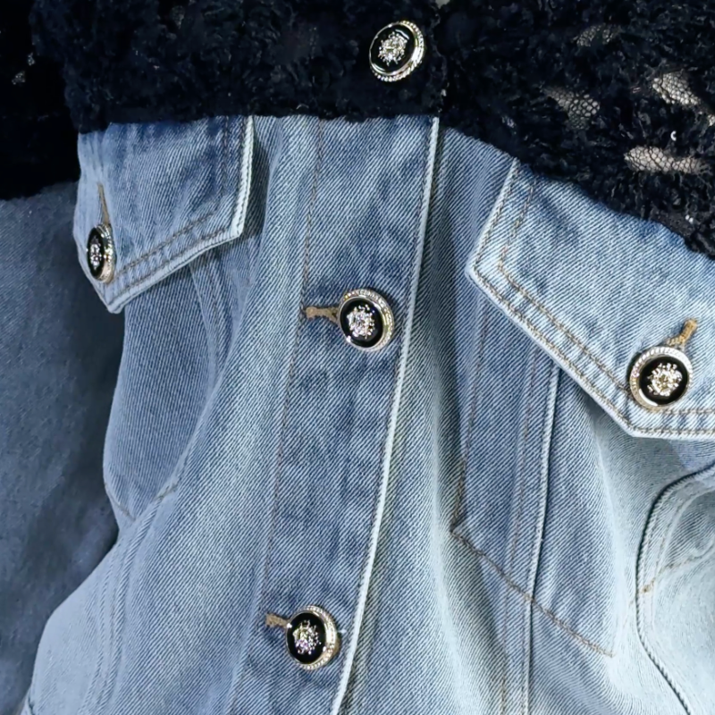 Bakhtiyar Payet İşlemeli Denim Ceket