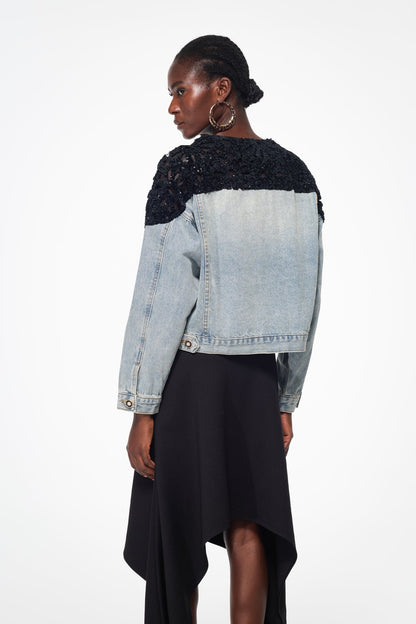 Bakhtiyar Payet İşlemeli Denim Ceket