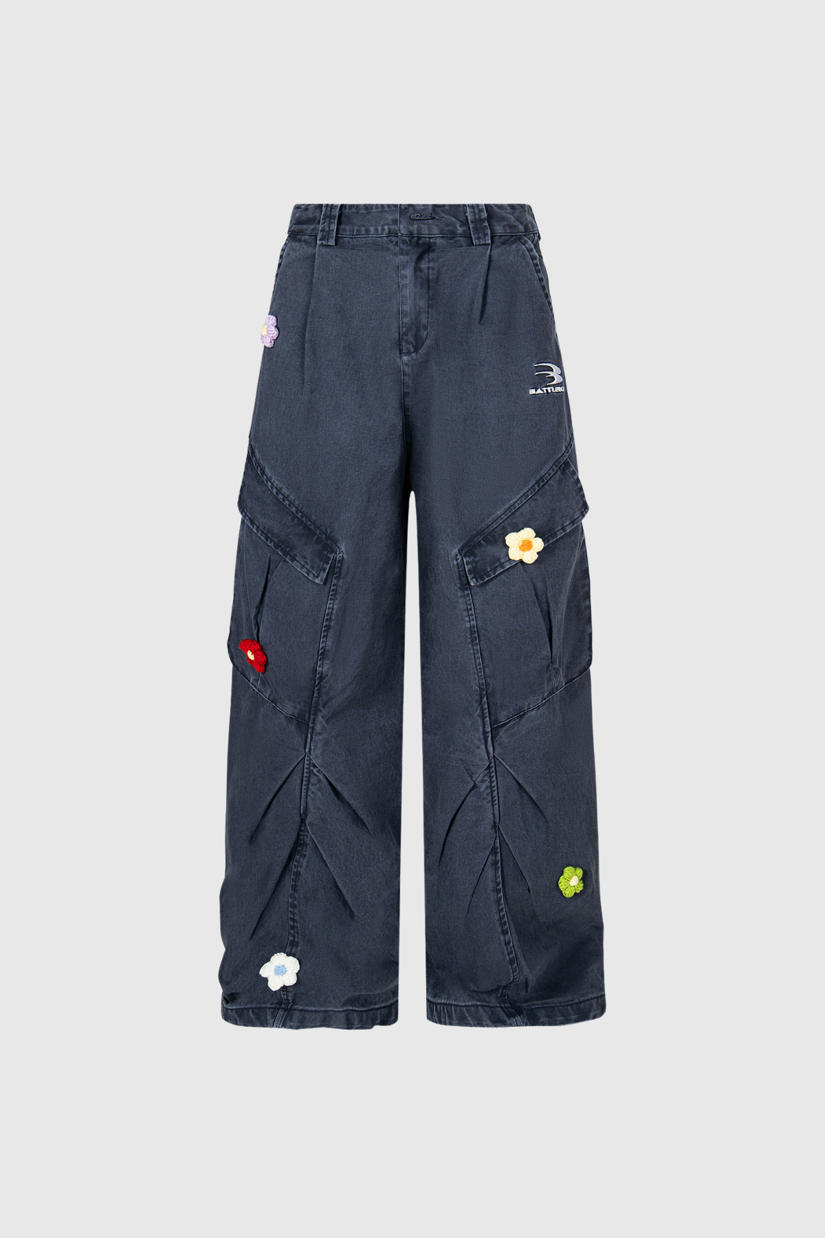 Blossom Çiçek Desenli Kargo Jean Pantolon