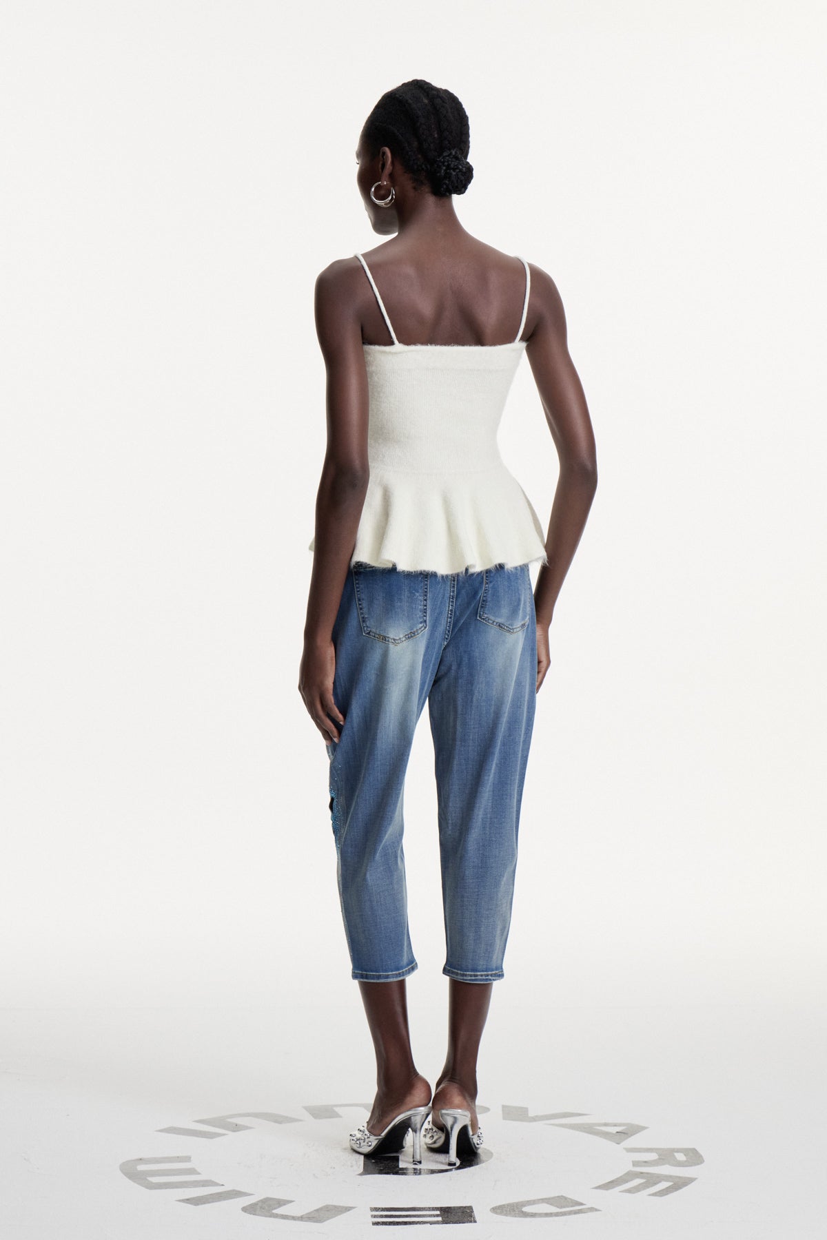 Boitumelo Çiçekli Cutout Jean Pantolon