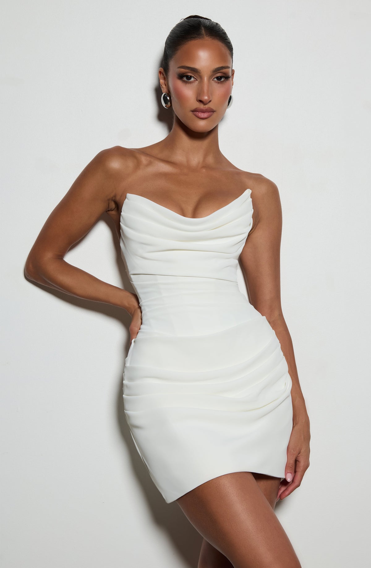 Lauren Mini Elbise - Fildişi