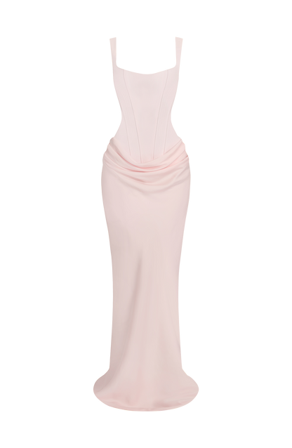 Cornelia Maxi Elbise - Pudra